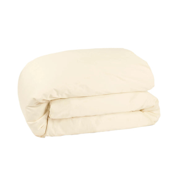 Sateen Organic Cotton Duvet Cover - Classic Cream