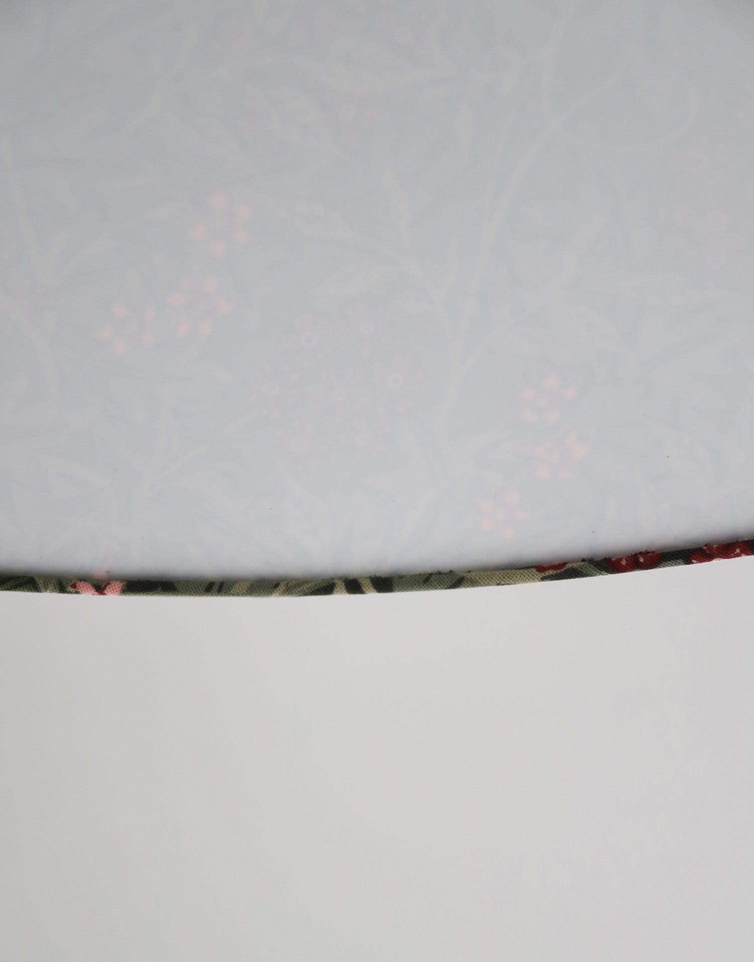 Vintage Trapeze Pendant Light with Floral Print