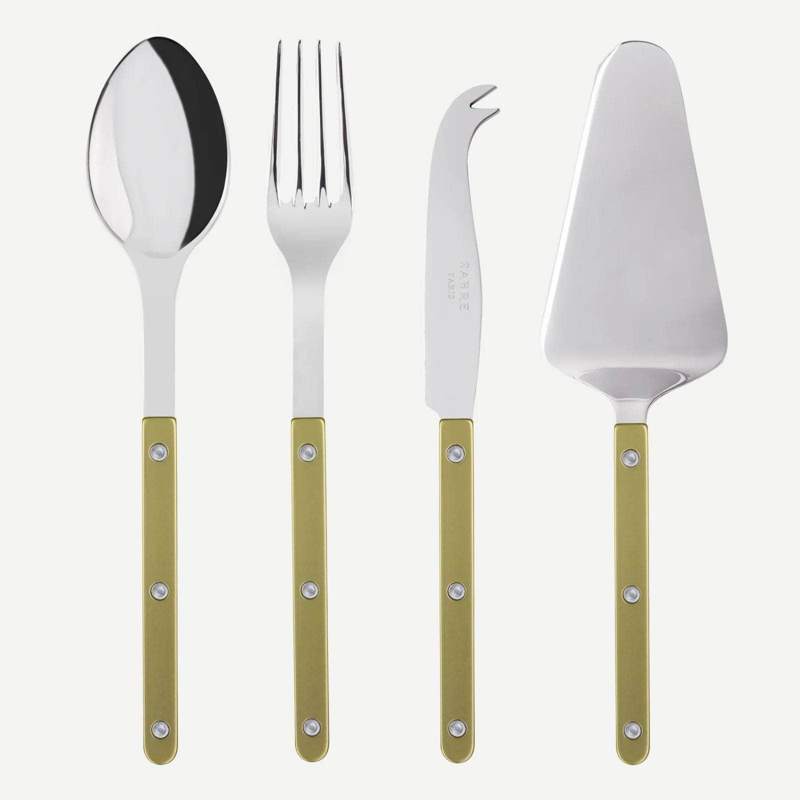 Bistrot Pearly 4pc Serving Set, Moss