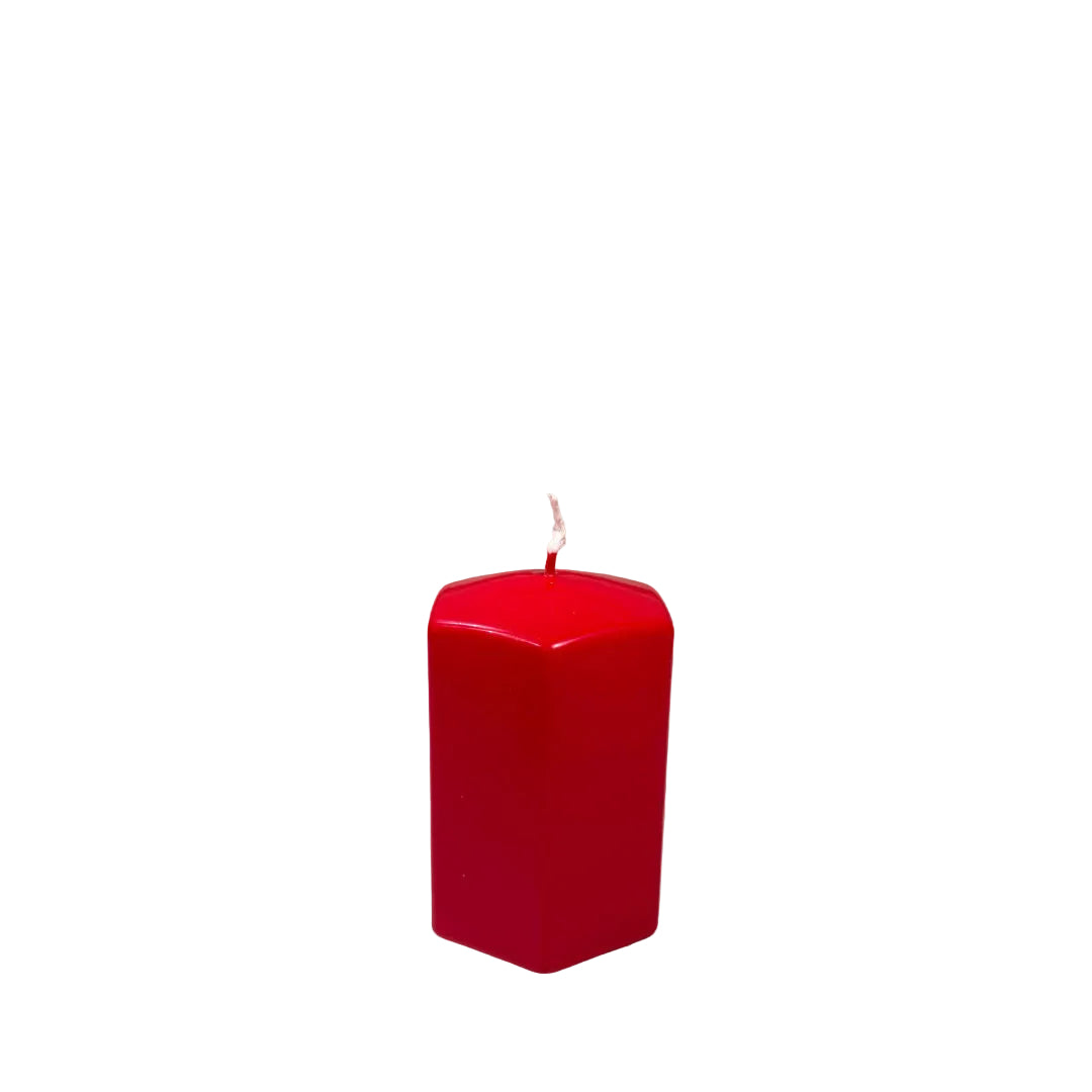 Red Hexagon Candle (Small)