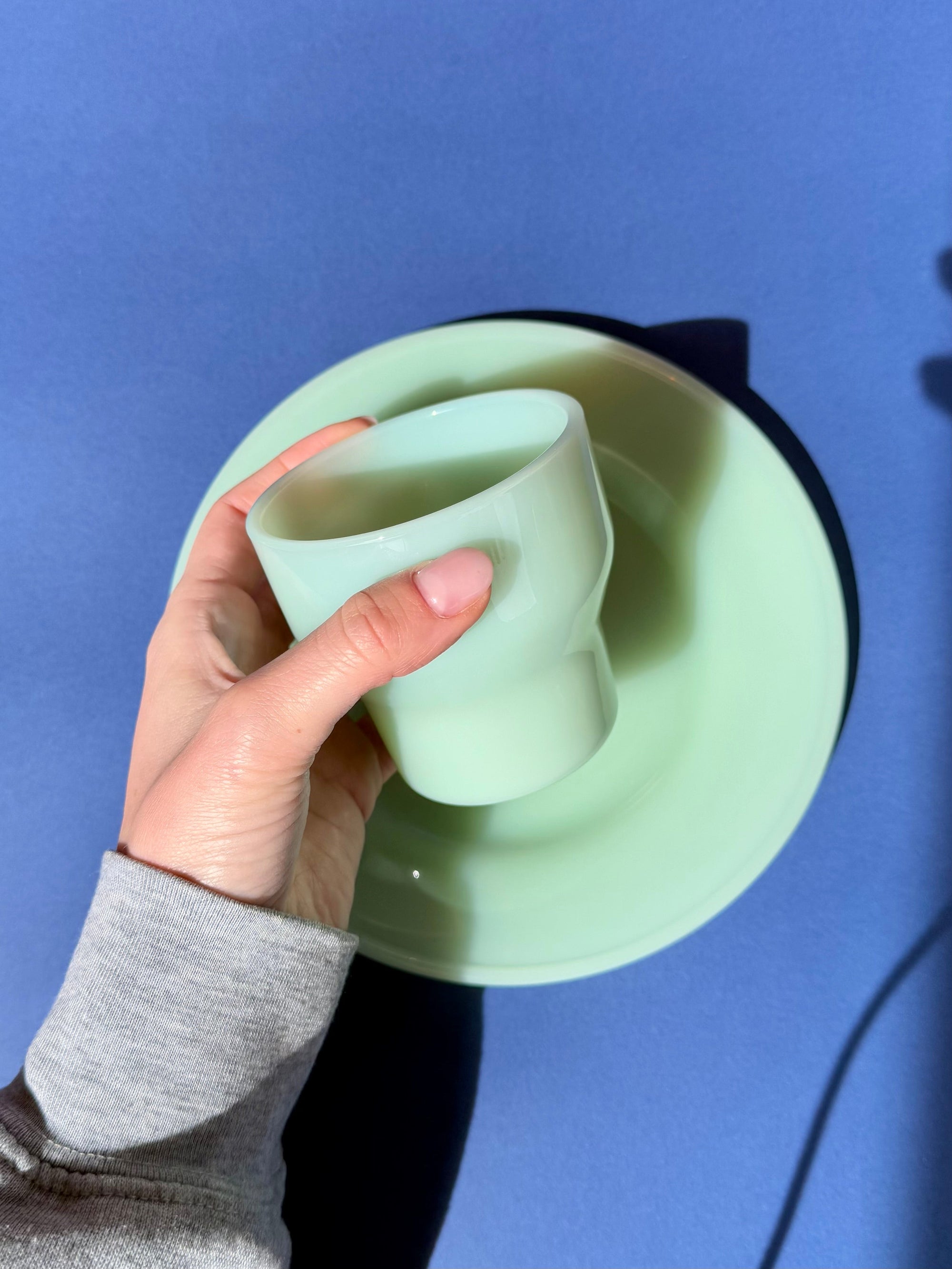 Brisita Glass Cup - Light Green