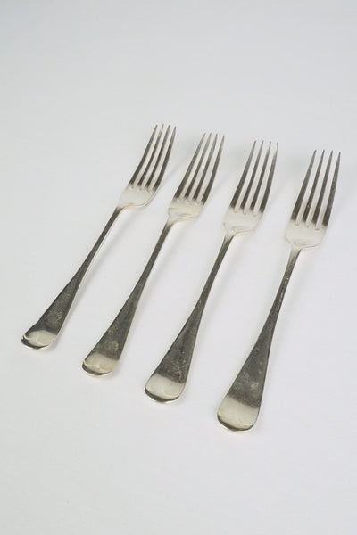 4 Antique Silver Plate Forks