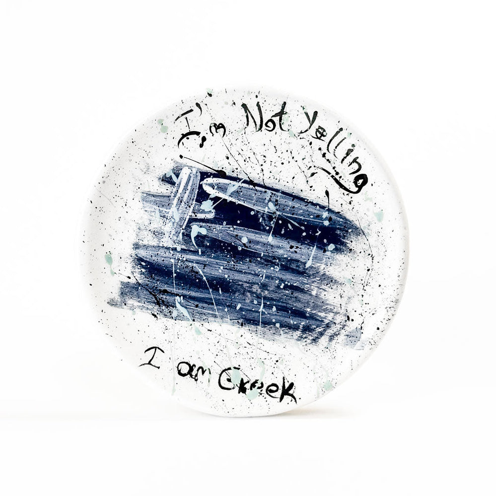 I AM GREEK - Hand Painted Ceramic Plate "AEGEAN"