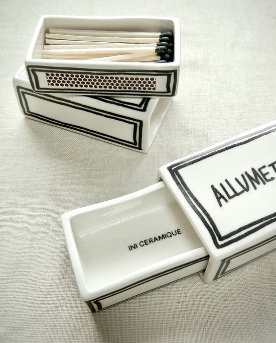 ‘Matches’ Ceramic Matchbox