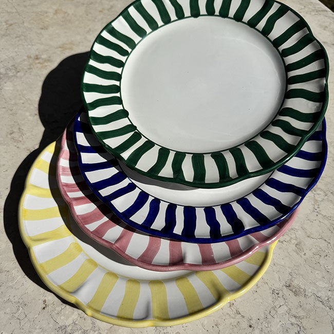 Sole Plate 25cm Bordeaux Stripe