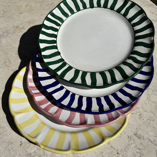 Sole Plate 25cm Bordeaux Stripe
