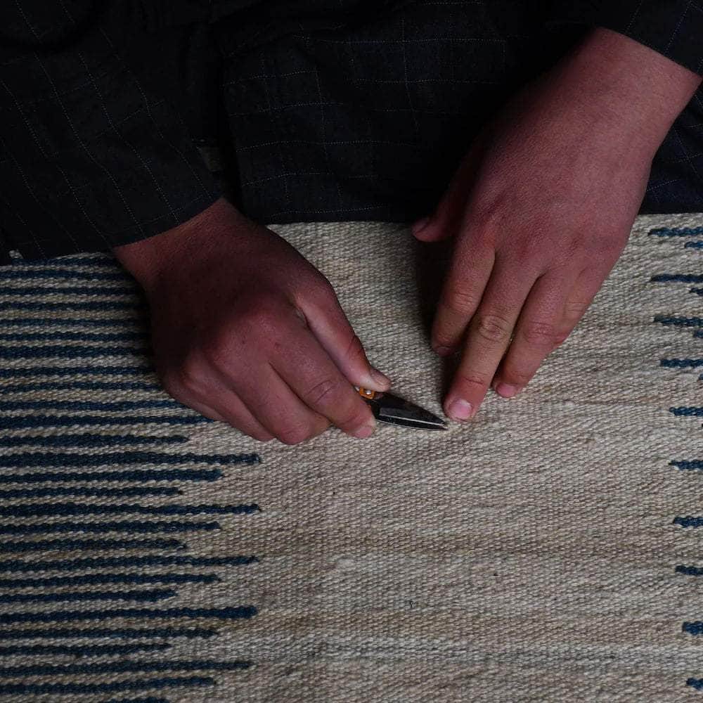 Navy Flatweave Runner