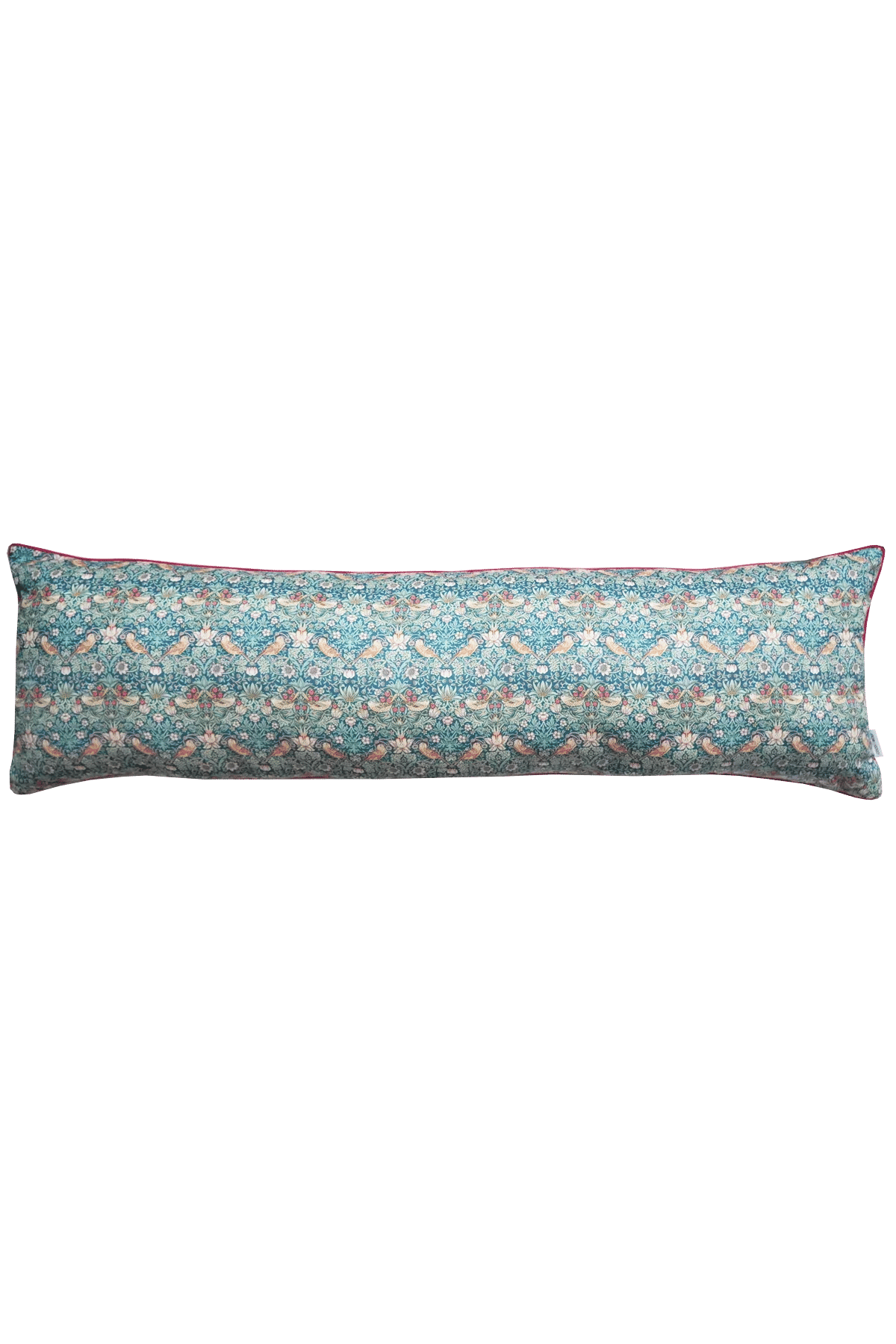 Piped Bolster Lumbar Cushion made with Liberty Fabric STRAWBERRY THIEF
