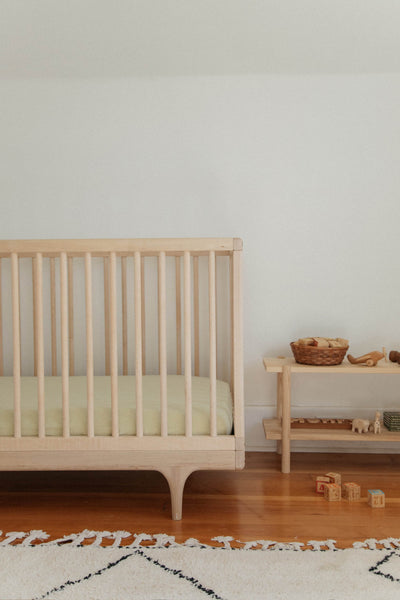 Soft Crib Sheet – Pea