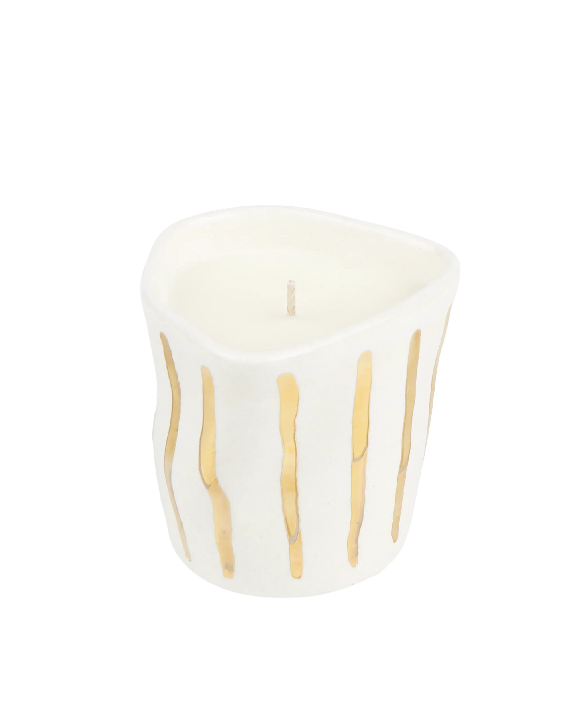 Gold Stripes Candle