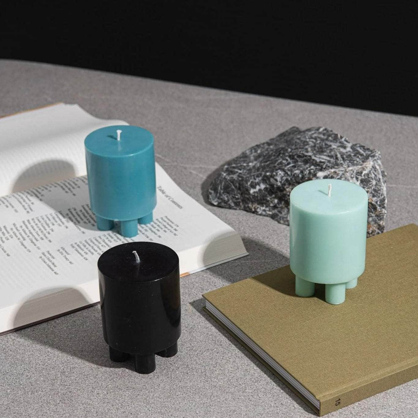 Stack Candle Prop - Mint