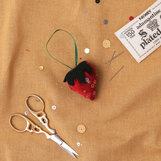 The Velvet Sequin Strawberry Hanging Decoration