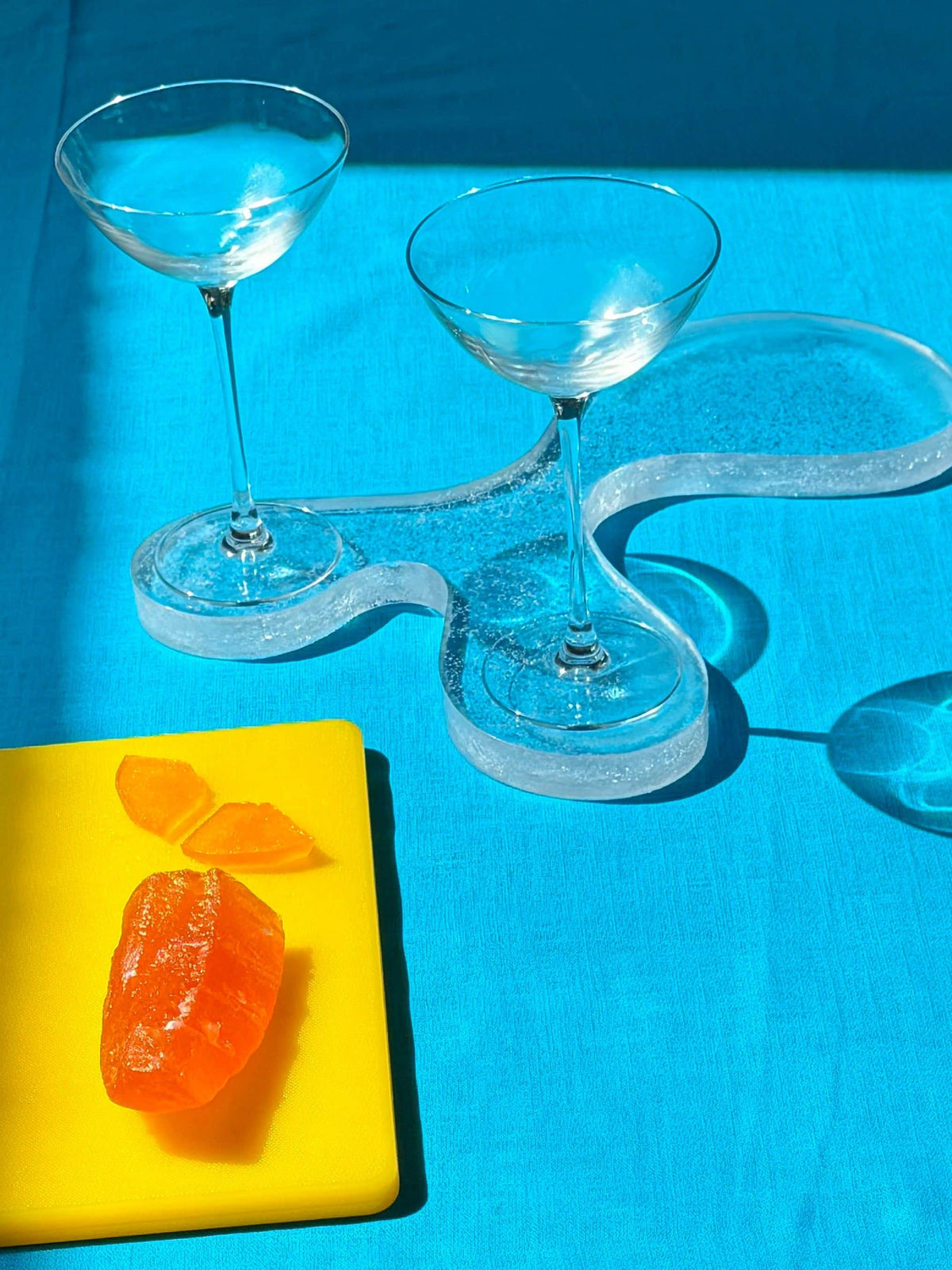 The 3 Drinks Coaster in Clear Recycled Plastic