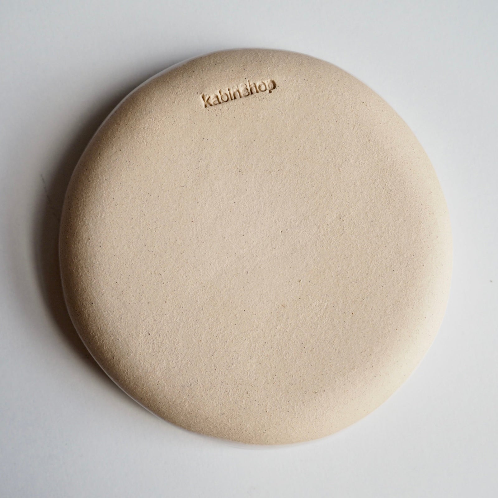 Handmade Blue/Brown Flat Ceramic Ring Dish