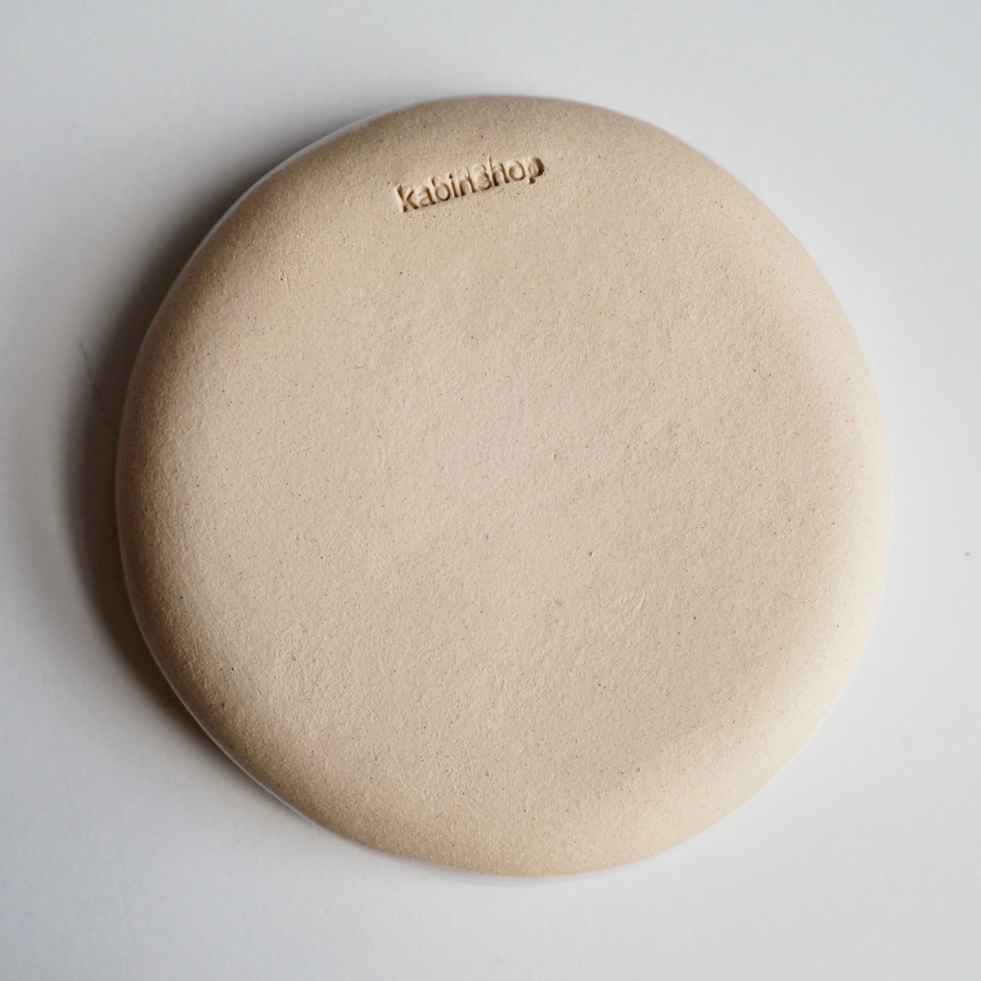 Handmade Blue/Brown Flat Ceramic Ring Dish