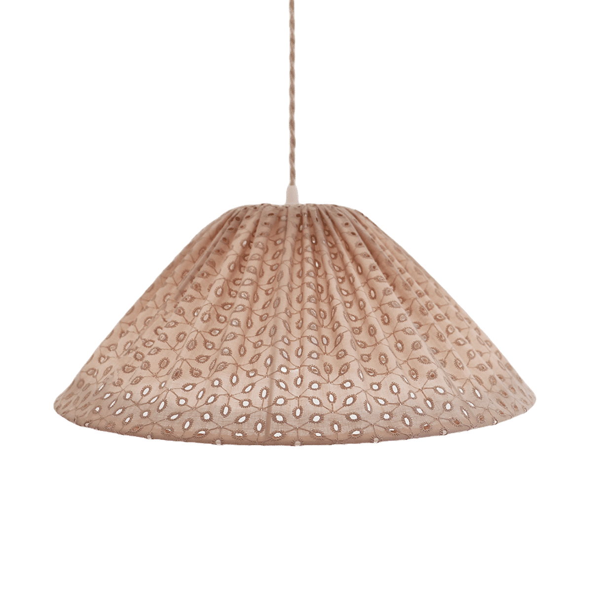 Conical Pendant Light Openwork Malala “Broderie Anglaise”