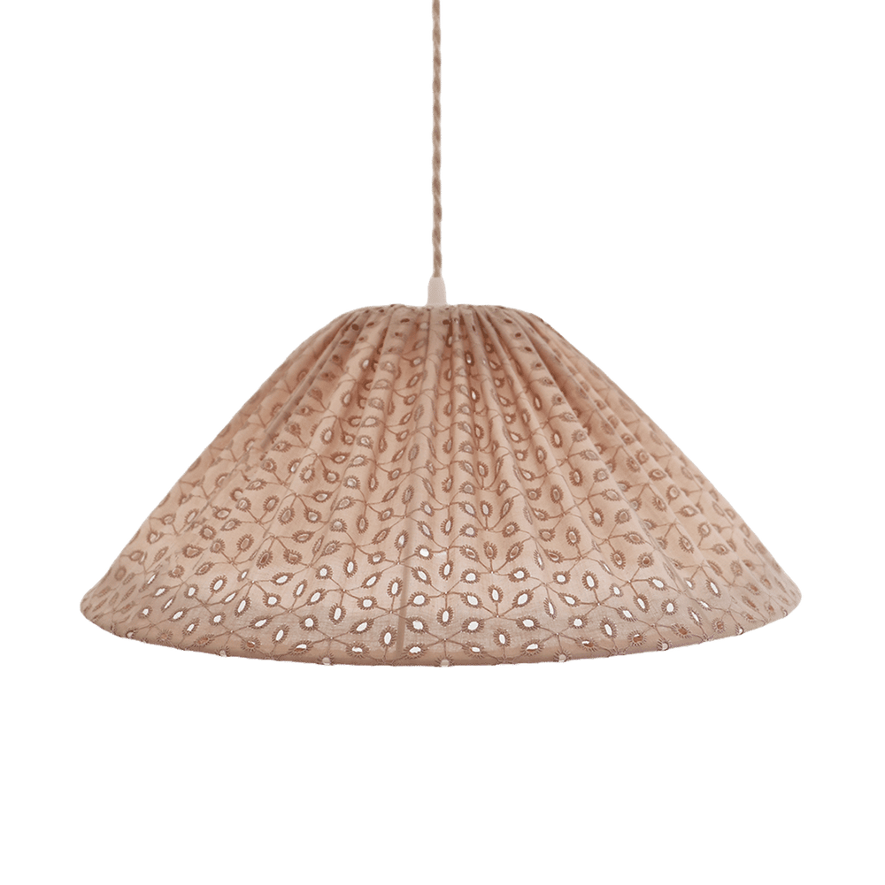 Conical Pendant Light Openwork Malala “Broderie Anglaise”