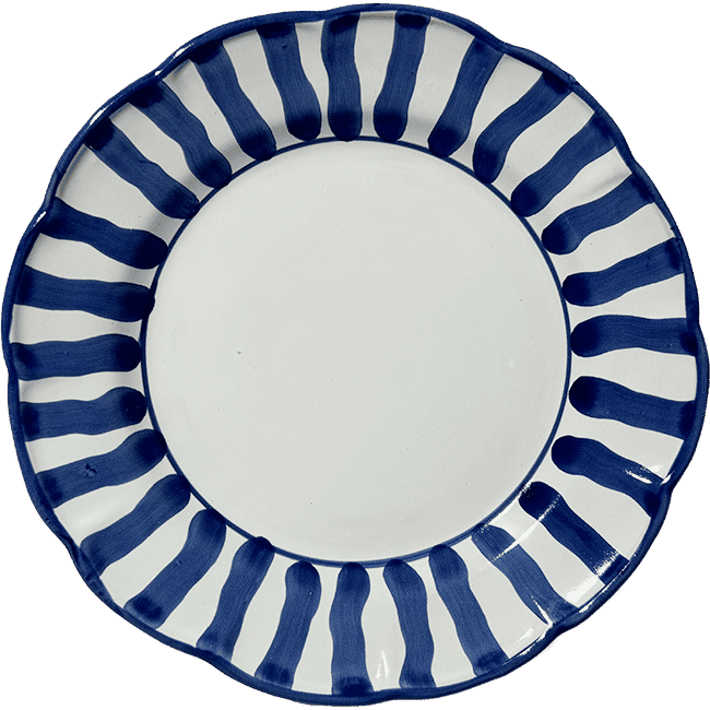 Sole Plate 20 cm Blue Stripe