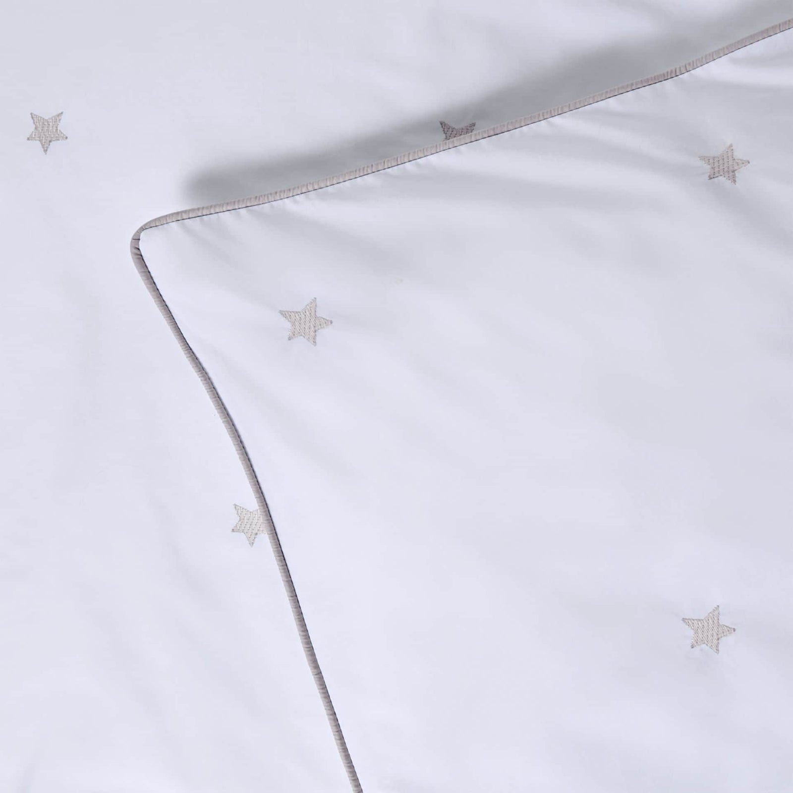 Luxury Organic Cotton Pebble Grey Amongst The Stars Bedding Set