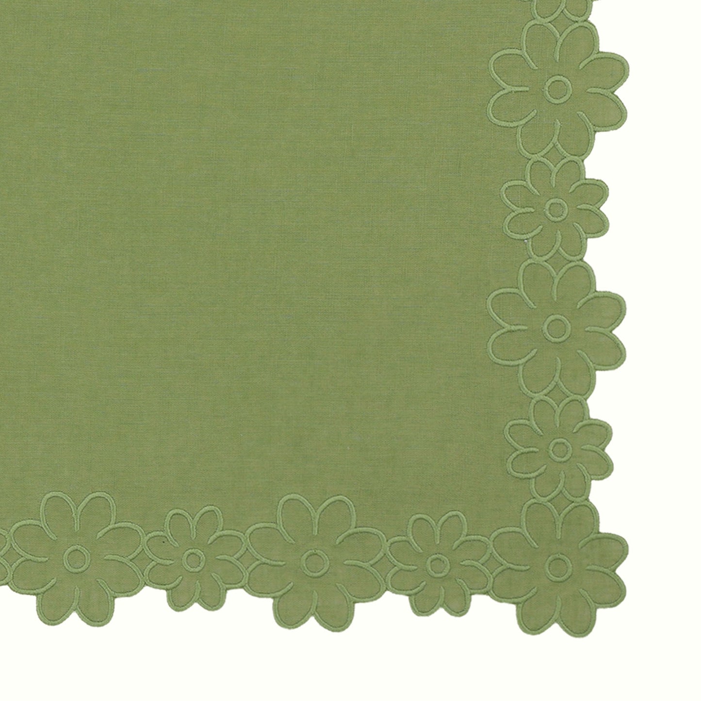 Border of Flowers Linen Napkin