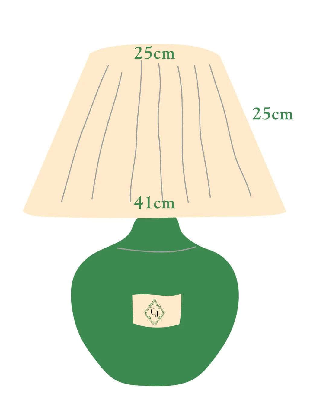 41cm Blue & White Vintage Linen Lampshade