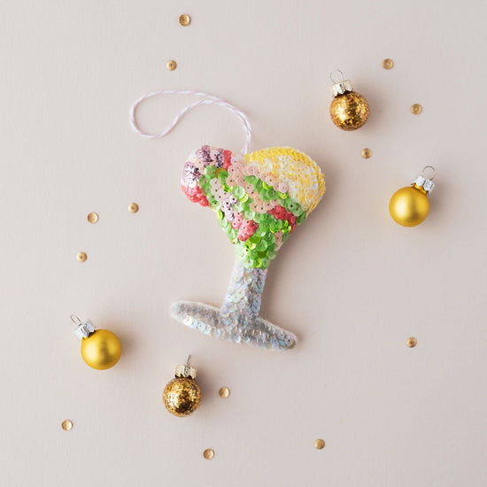 The Shrimp Cocktail Sequin Hanging Decoration