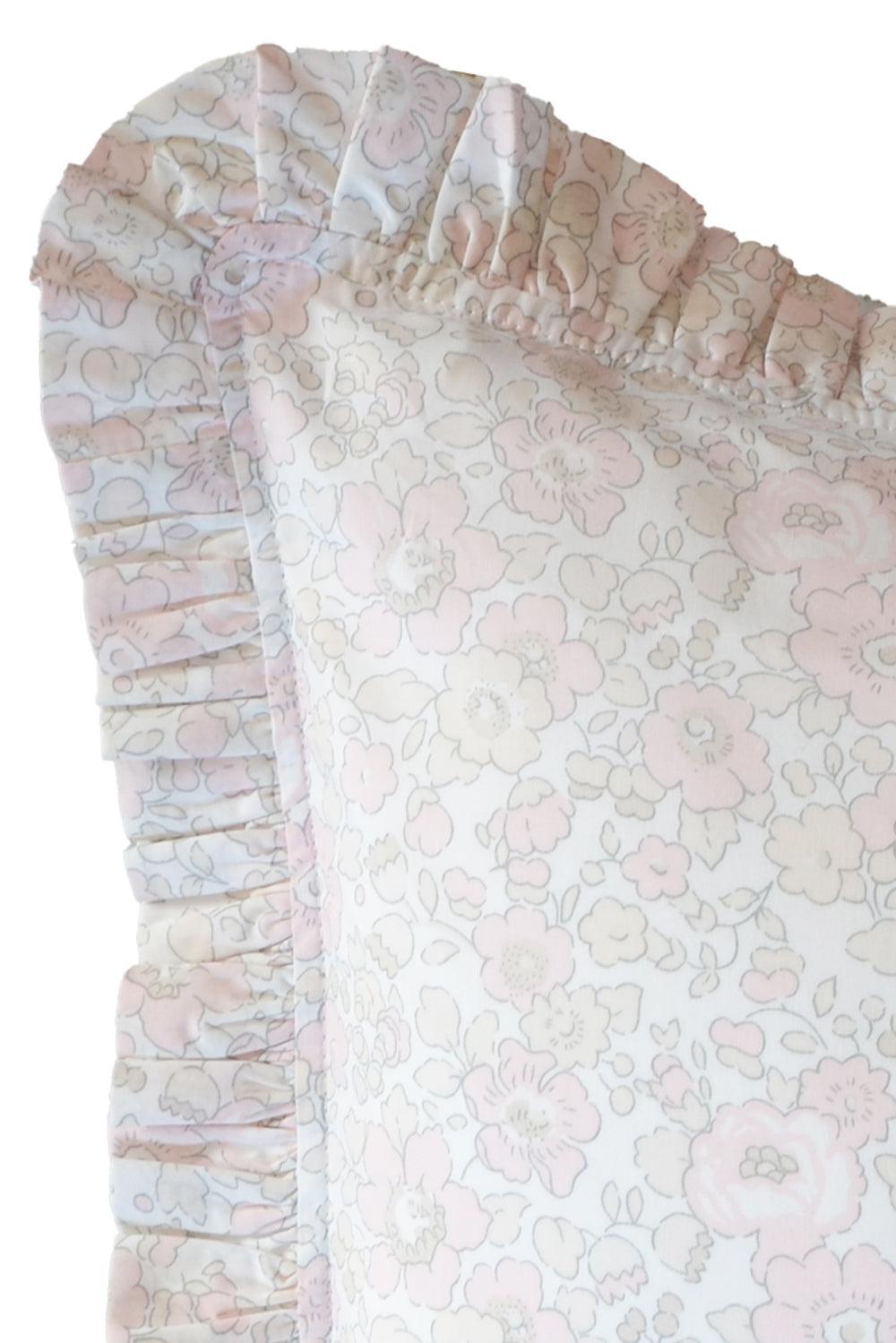 Frill Edge Pillowcase made with Liberty Fabric BETSY LACE