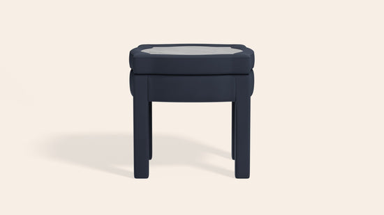 Piero Footstool, Prussian Linen