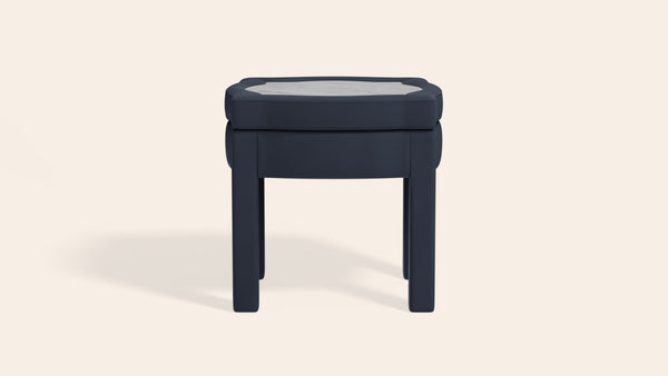 Piero Footstool, Prussian Linen