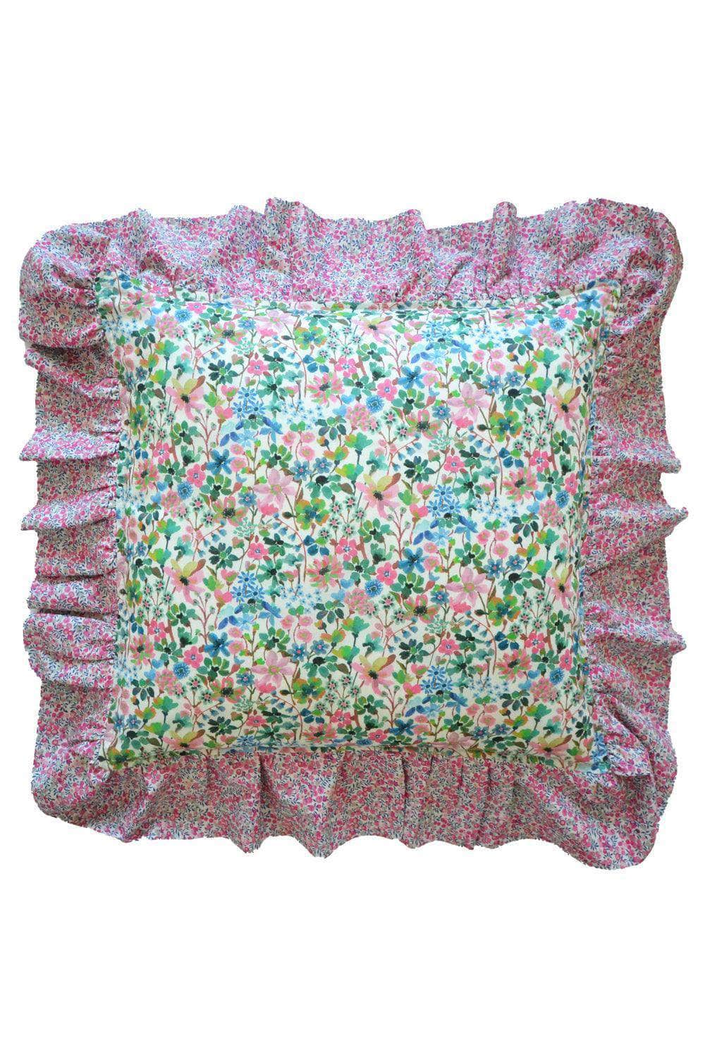 Ruffle Cushion Made With Liberty Fabric Dreams Of Summer