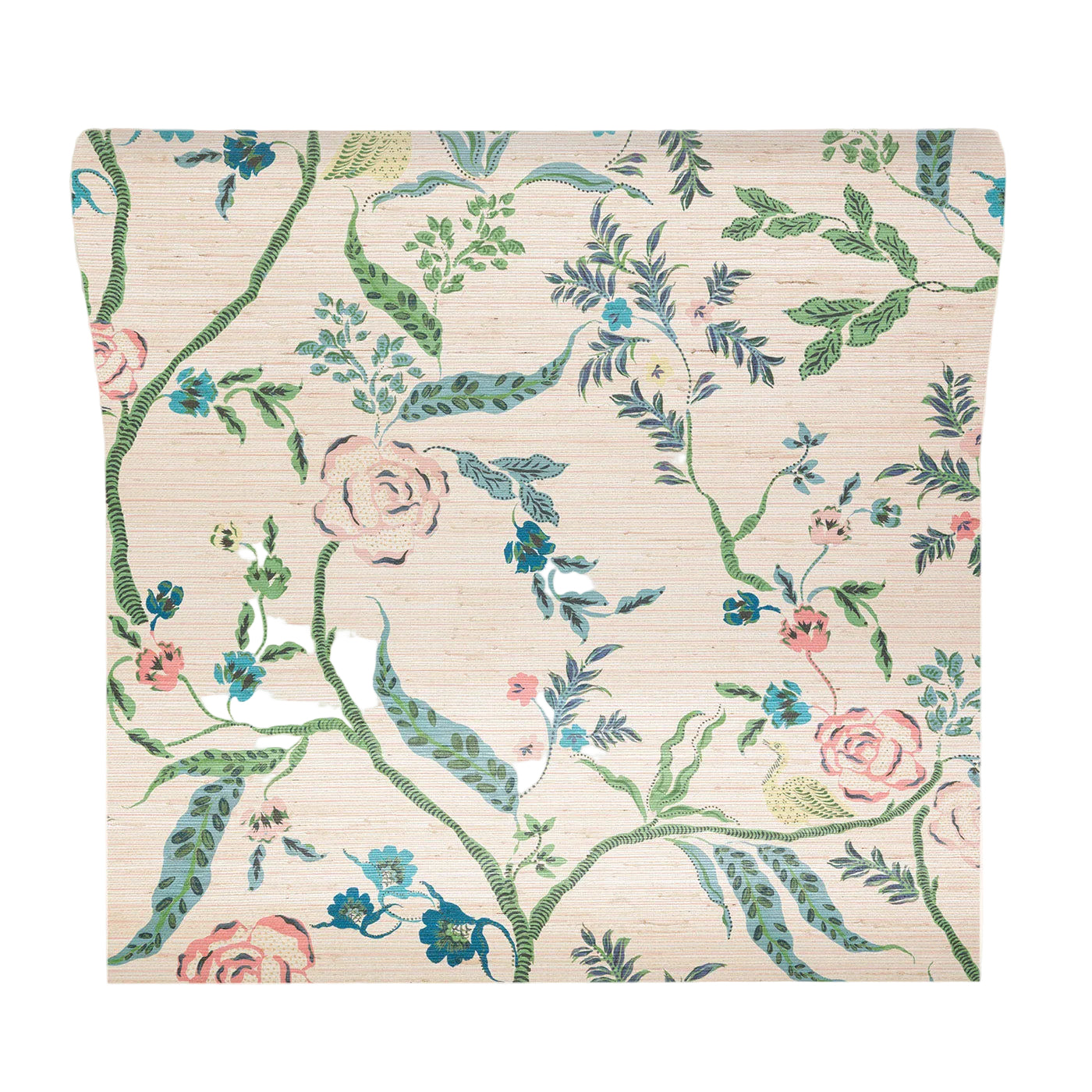 Eversley - Jade Rose (Metallic Grasscloth Wallpaper)