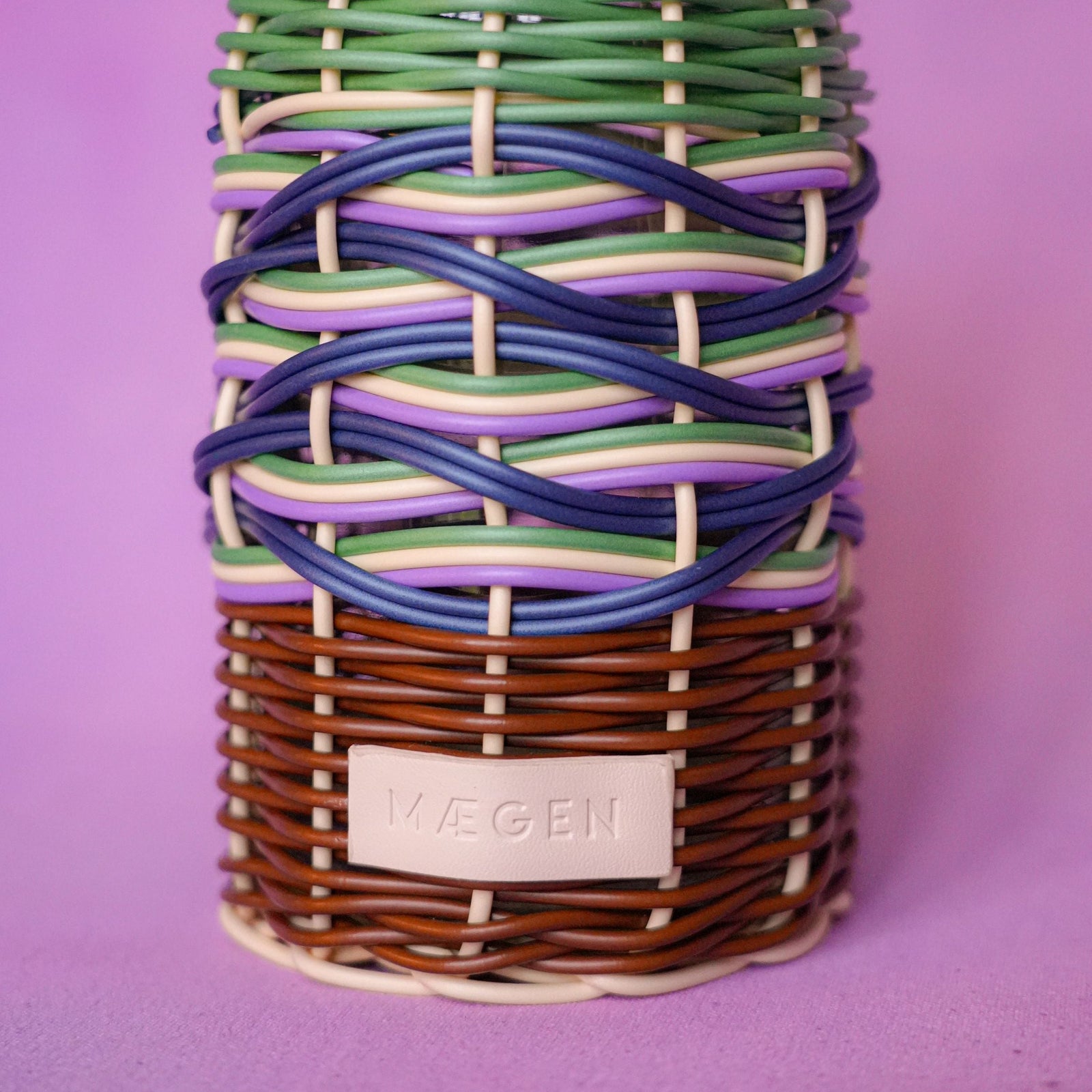 Woven Oil Pourer | Green & Brown