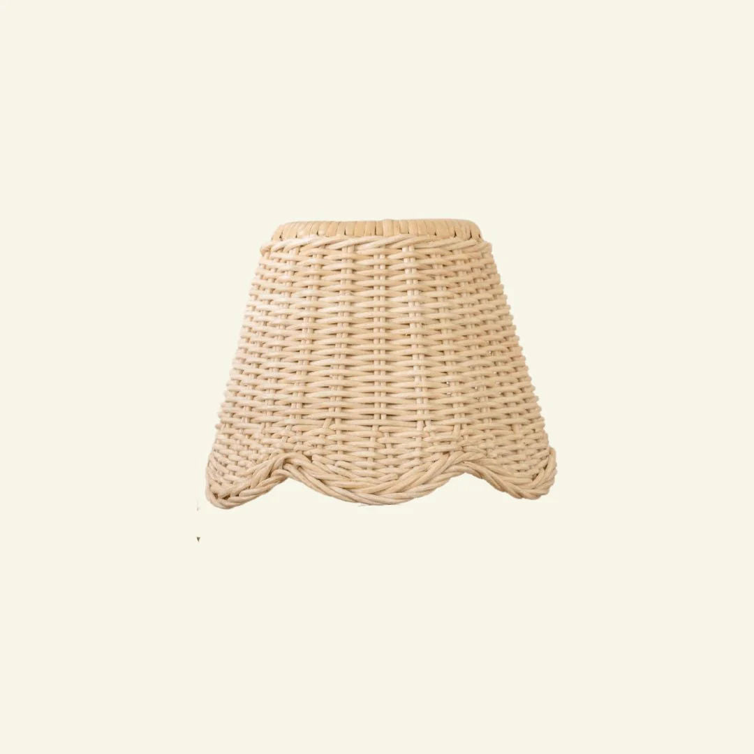 Mimi Rattan Scalloped Lampshade (Small)