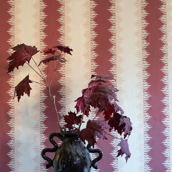 Crimped Stripe - Claret
