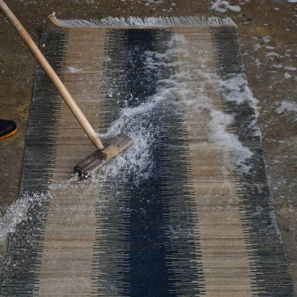 Navy Flatweave Runner