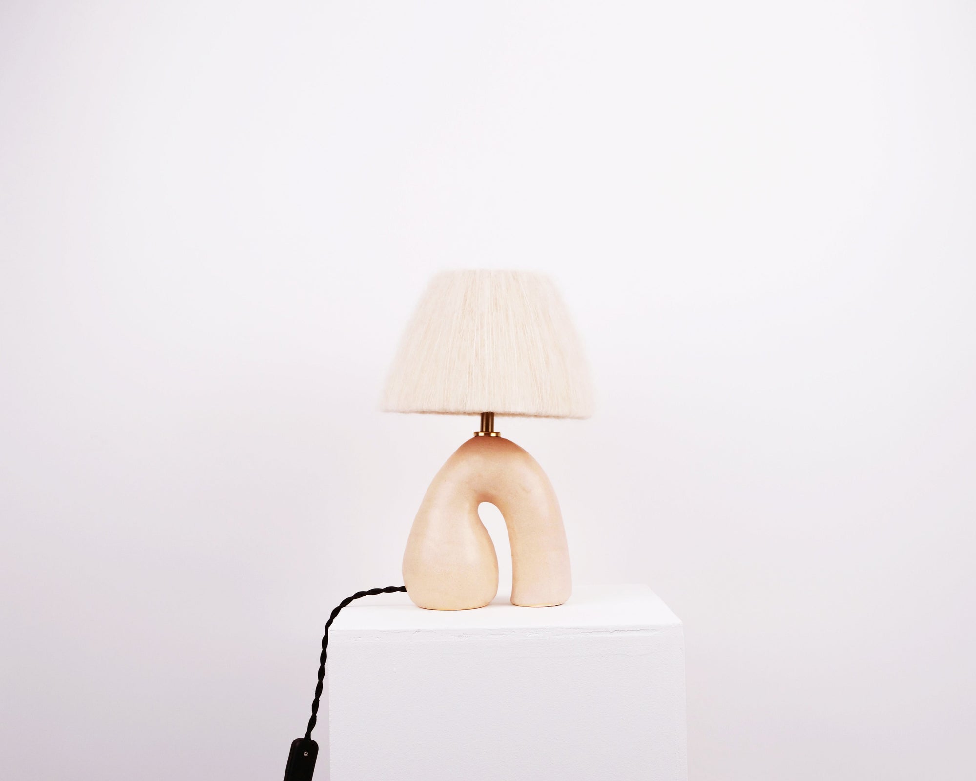 'Opposée' Table Lamp - Satin Cream