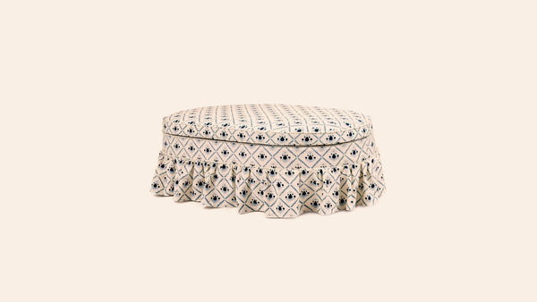Carlotta Ottoman, Oxford Blue
