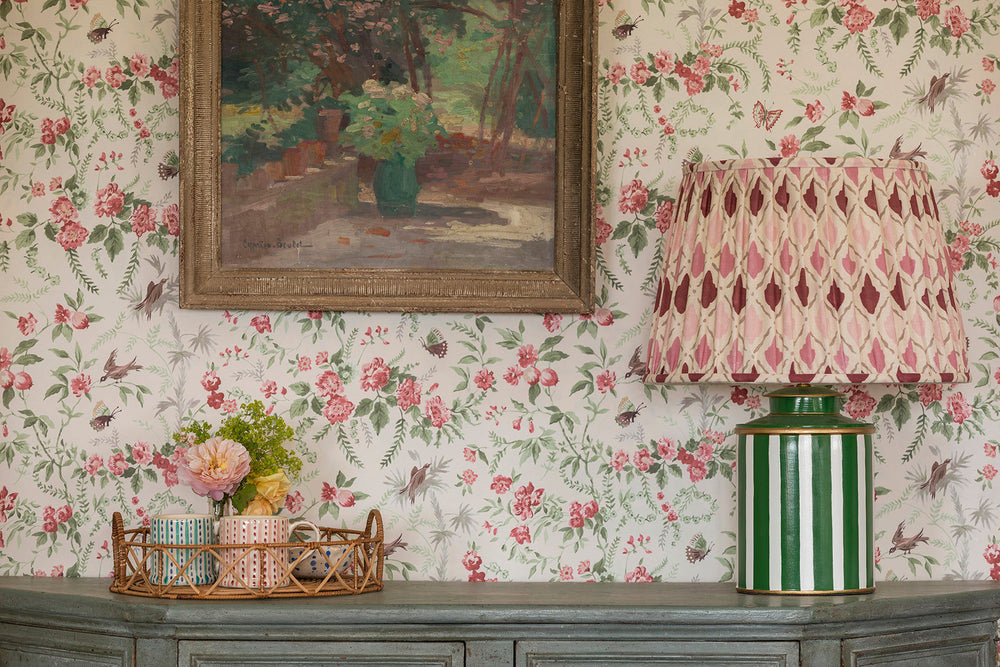 Wallpaper - Papillon Pink Moss