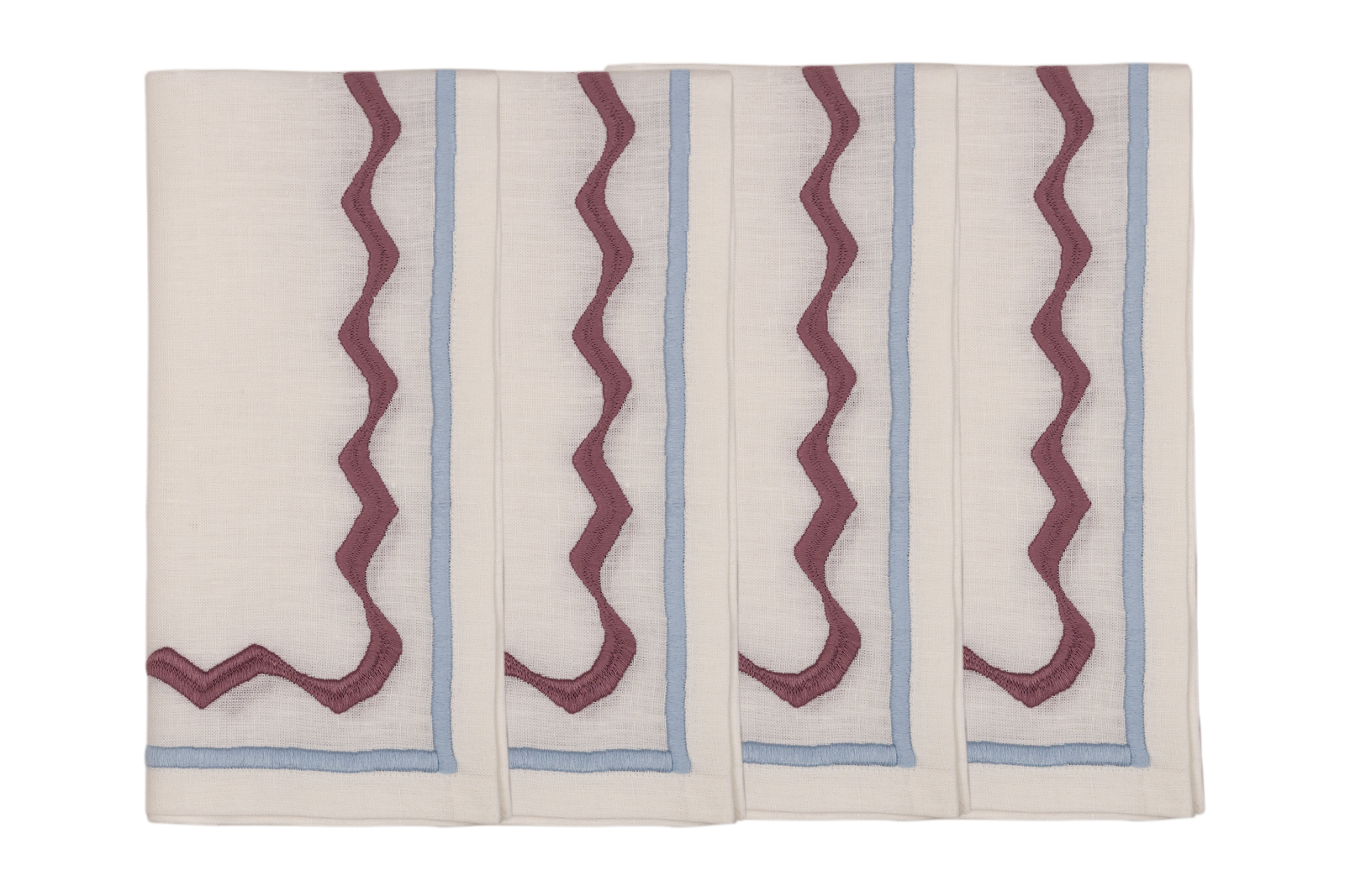 Embroidered Linen Napkins (Set of 4) 18×18 in