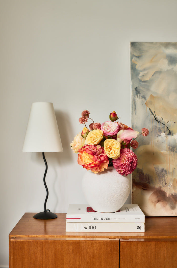 Sienna - Faux Flower Arrangement - Reds, Pinks, Yellows & Oranges