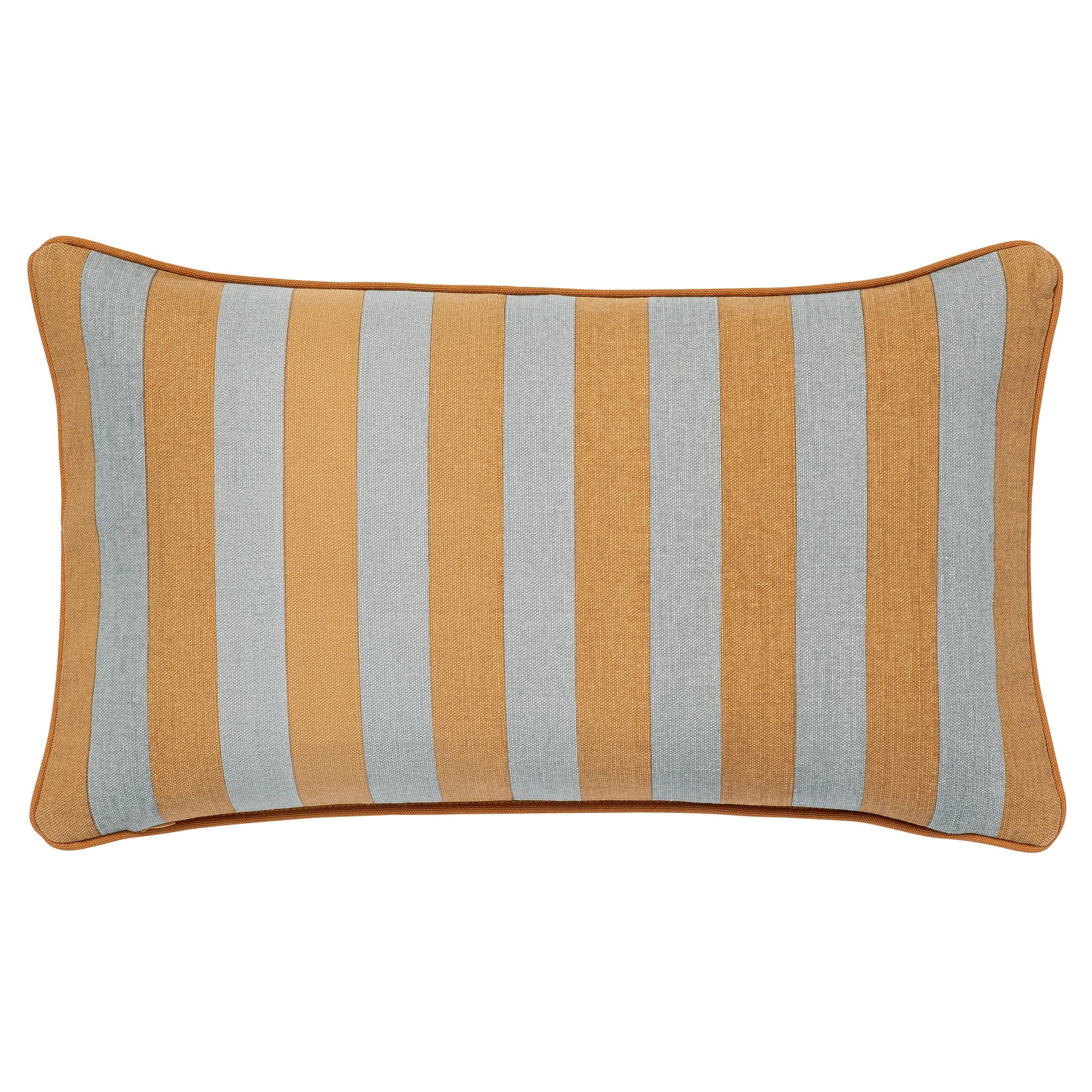 Double Sided Cushion Siena Raffia & Smokey Blue