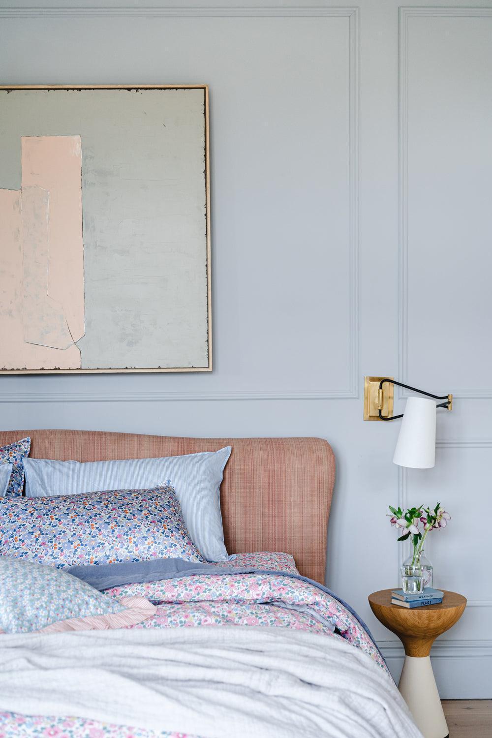 Fitted Sheet Made With Liberty Fabric Betsy Lavender Blue