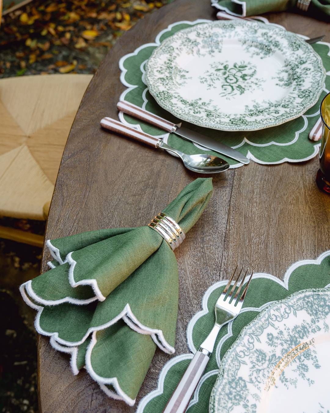 Striped Silver Napkin Ring