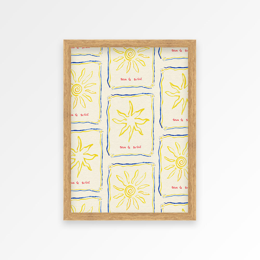 Sous Le Soleil Pattern Hand Painted Print