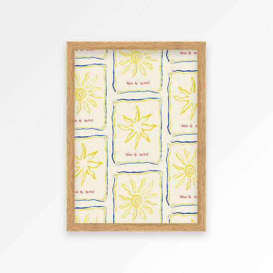Sous Le Soleil Pattern Hand Painted Print