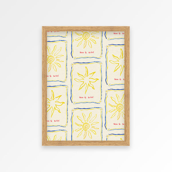 Sous Le Soleil Pattern Hand Painted Print