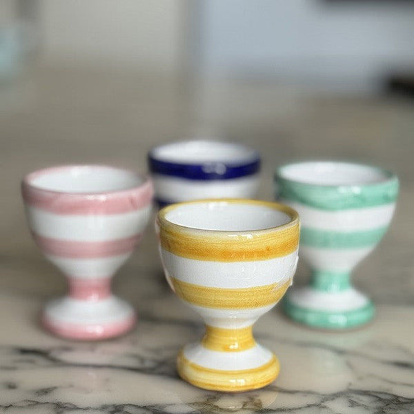 Pink Stripe Egg Cup