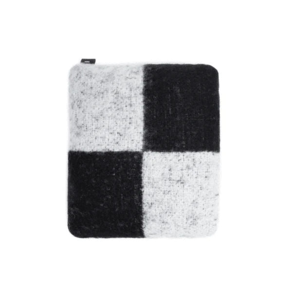 Check Mohair Pillow Cover