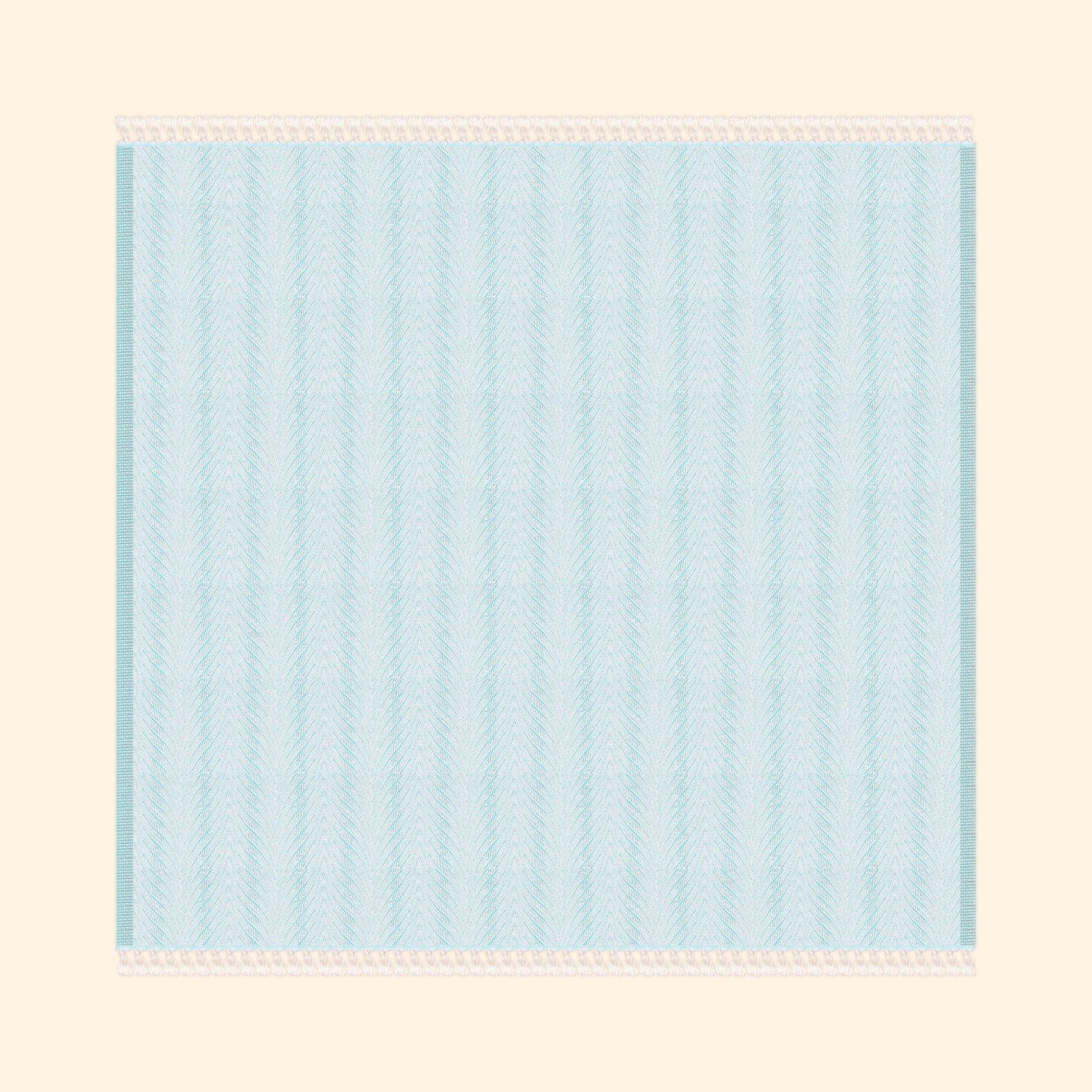 Yaprak Pure Cotton Blanket In Powder Blue