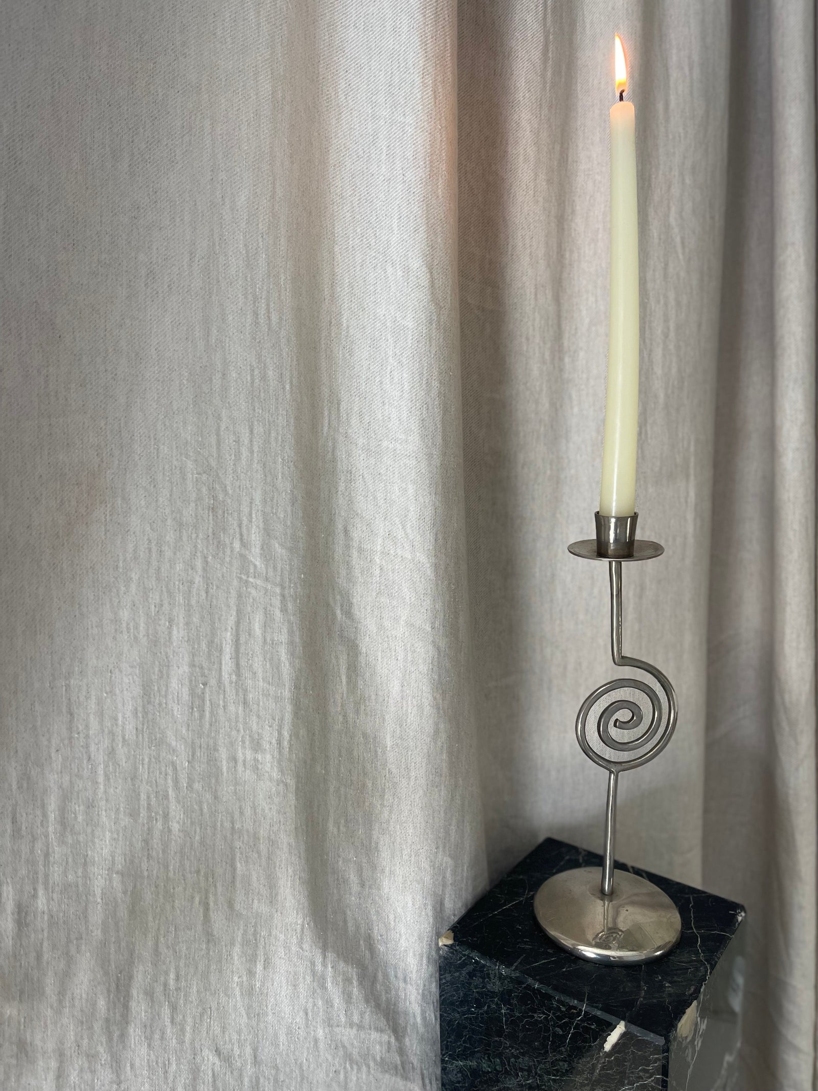 Vintage 1990s Chrome Candlestick
